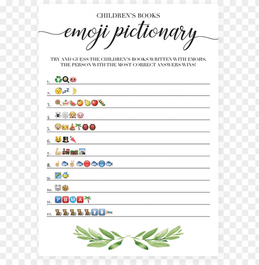 Ender Neutral Baby Shower Emoji Game Printable By - Baby Shower Emoji Pictionary PNG Transparent With Clear Background ID 168874