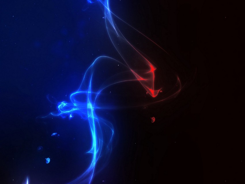 energy, glow, abstraction, blue, red