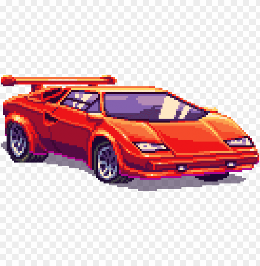 enetrator gt red front 8 bit car PNG transparent with Clear Background ID 218115