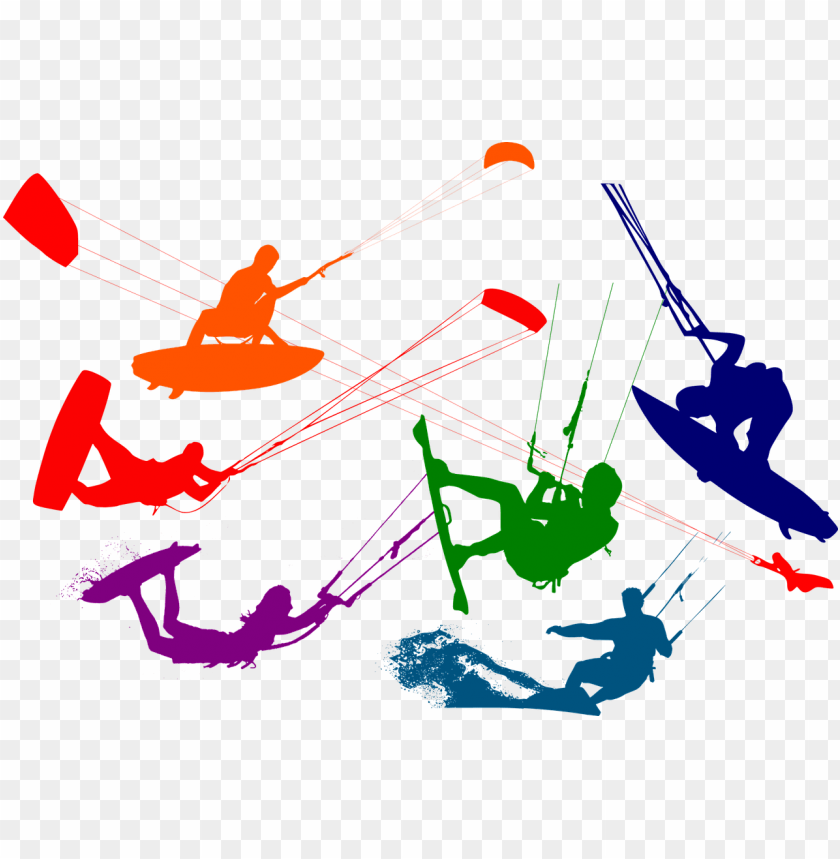 enjoy a magnificent kiting experience in cape town, - kite surfer silhouette PNG image with transparent background@toppng.com