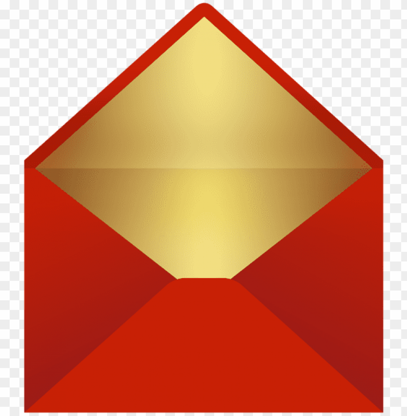envelope red gold