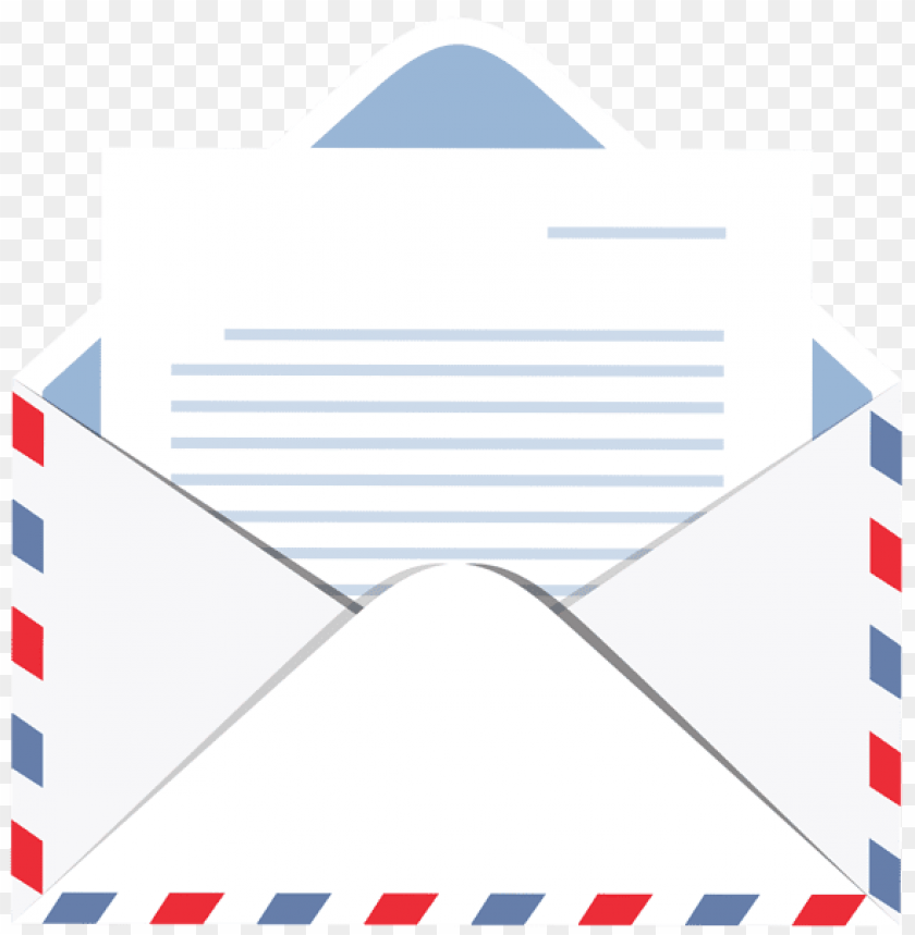 envelope with letter transparent