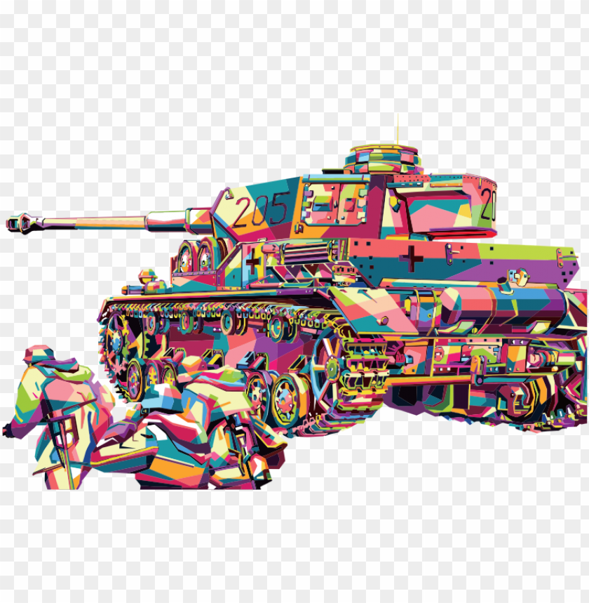 eometric tank pop art by rizkydwi123 - pop art tank PNG image with transparent background@toppng.com