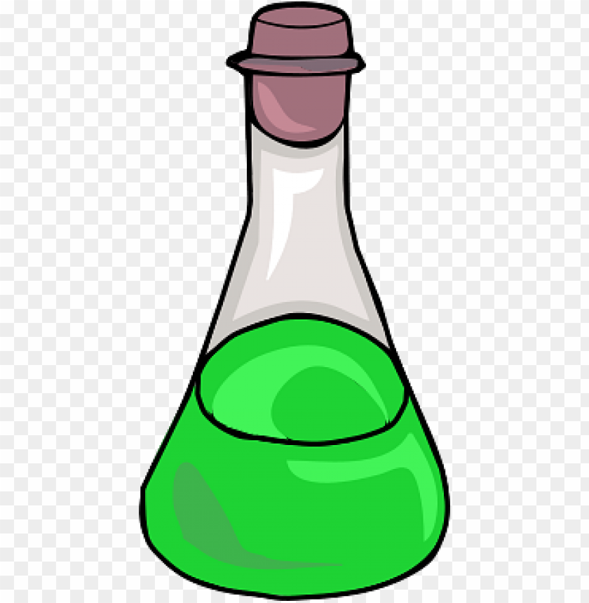Erlenmeyer Flask With Green Liquid PNG Image With Transparent Background
