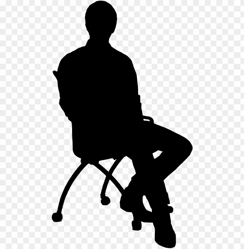 free PNG erson sitting png silhouette freeuse stock - person sitting in chair silhouette PNG image with transparent background PNG images transparent