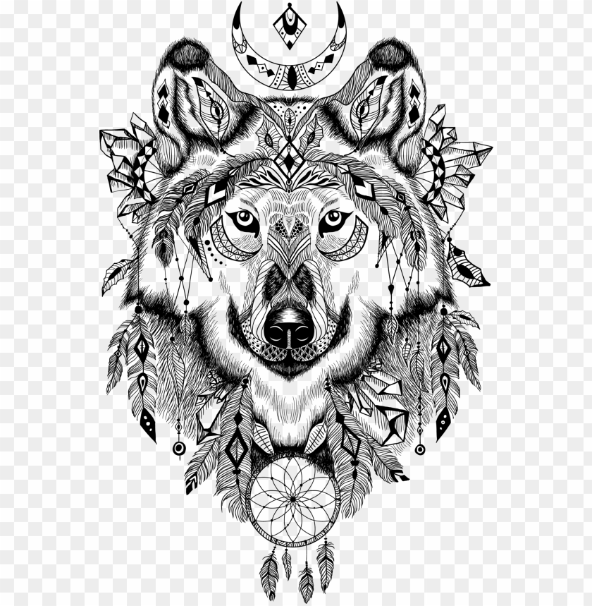illustration, fox, decoration, animal, design, dog, ethnic
