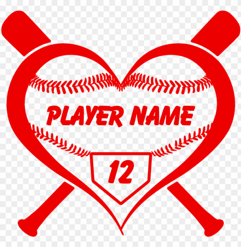 ersonalized baseball player heart pillow case baseball PNG transparent with Clear Background ID 208798