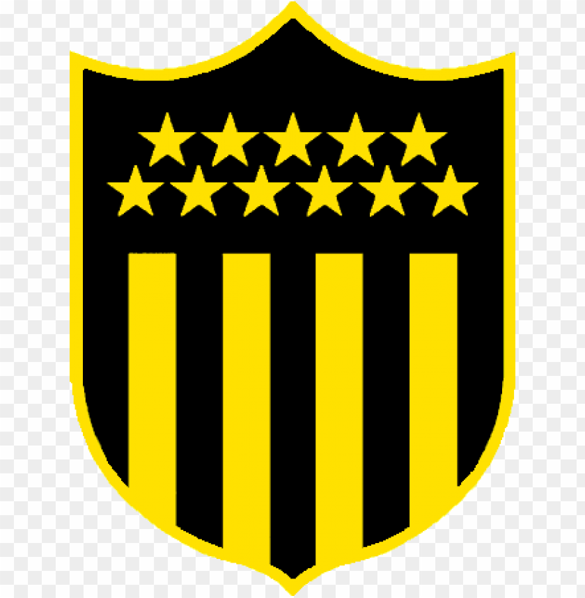 escudo club atletico penarol con borde amarillo - club atletico penarol escudo PNG image with transparent background@toppng.com