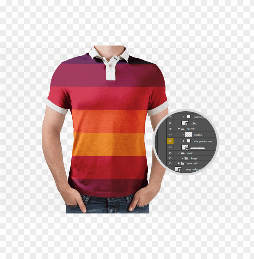 Download Et The Free Polo T Shirt Mock Up Template T Shirt Png Image With Transparent Background Toppng