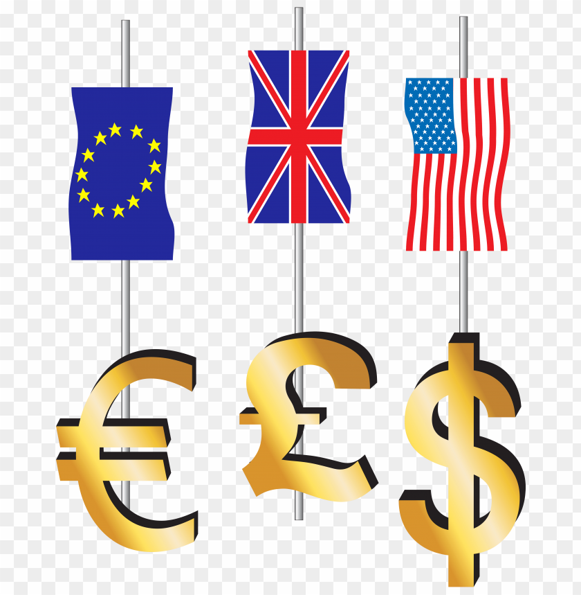 free PNG Download euro pound dollar signs and flags clipart png photo   PNG images transparent