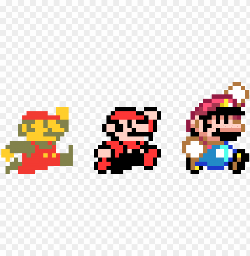 evolution of jumping mario's - super mario world jump sprite PNG image...