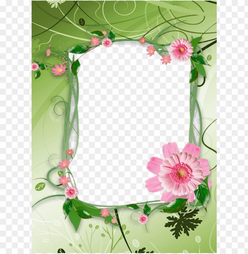 Ew Flower Photo Frame Free Flower Frames Android Apps - Turquoise Background PNG Image With Transparent Background