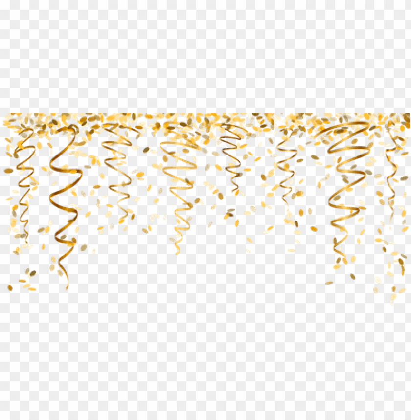gold confetti clipart transparent