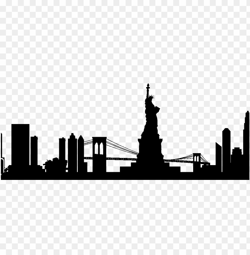 free PNG ew york city skyline silhouette png picture library - new york skyline silhouette PNG image with transparent background PNG images transparent