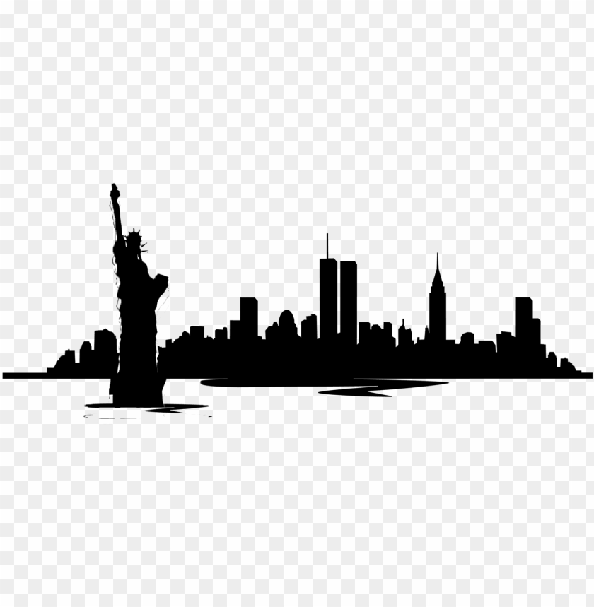 Ew York New York City Skyline Silhouette PNG Image With Transparent Background