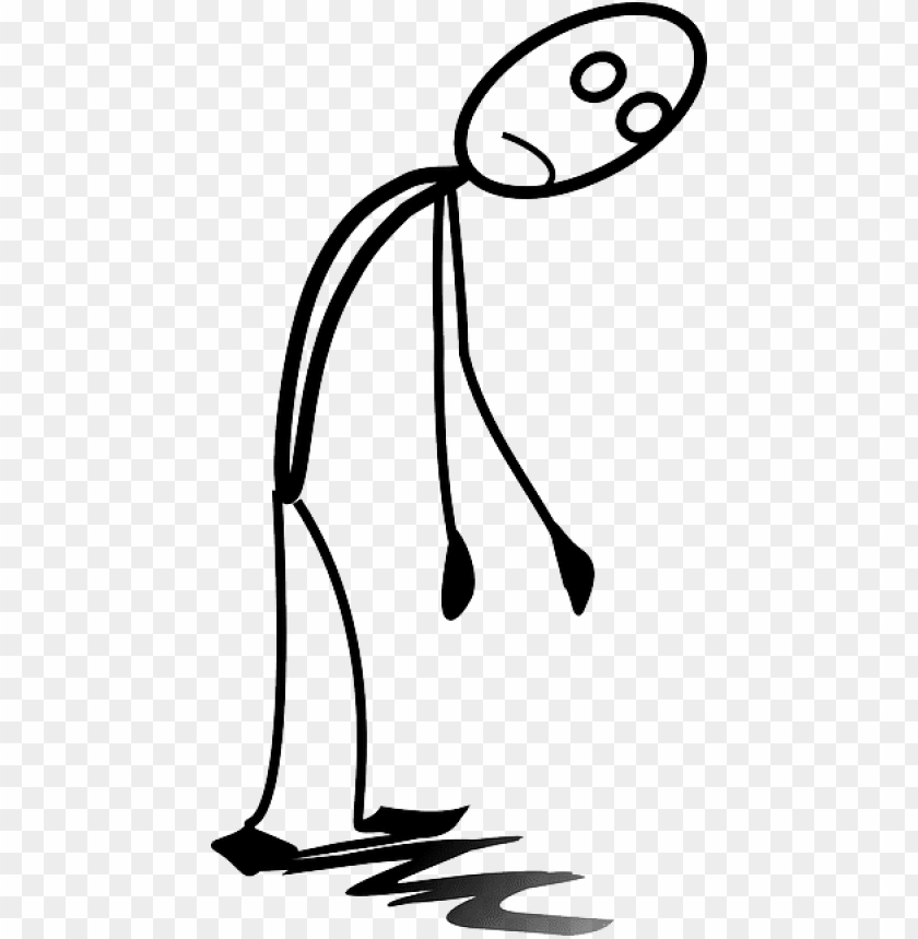 free PNG exhausted, tired, sad, stickman, stick figure - sad stick figure PNG image with transparent background PNG images transparent