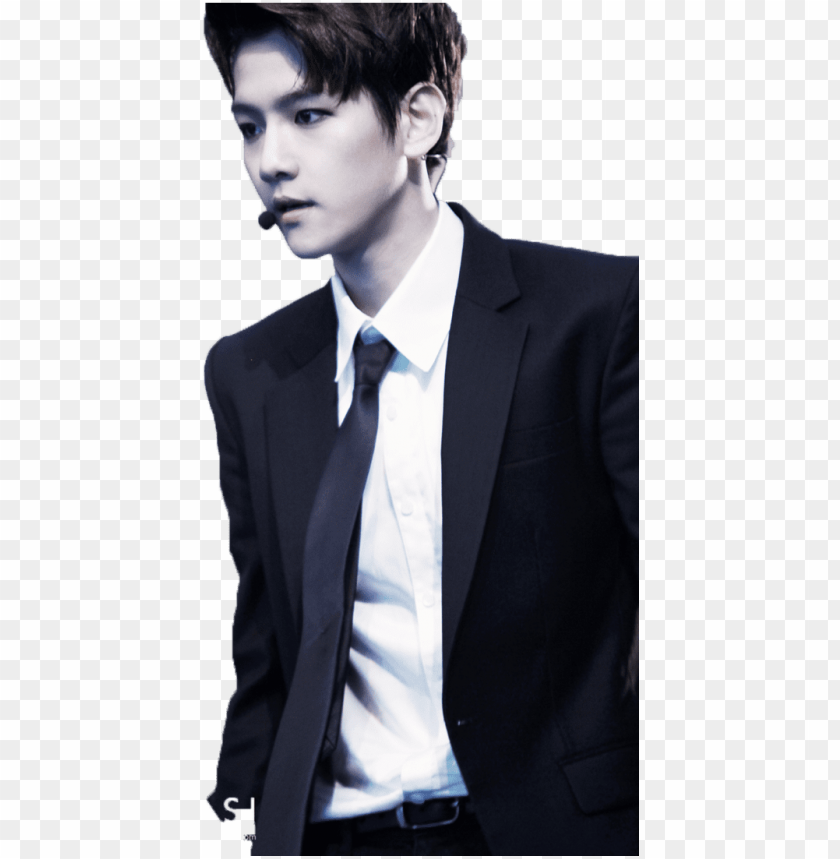 space suit, exo, man in a suit, suit and tie, baekhyun, exo logo