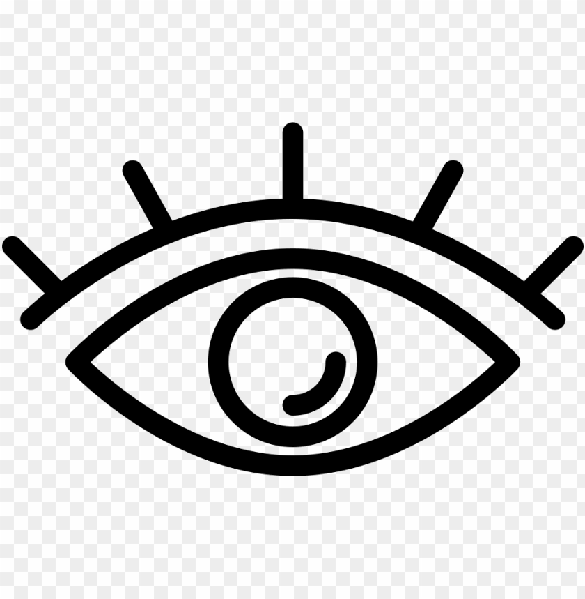 free PNG eye outline with lashes svg  icon free- eye icon png - Free PNG Images PNG images transparent