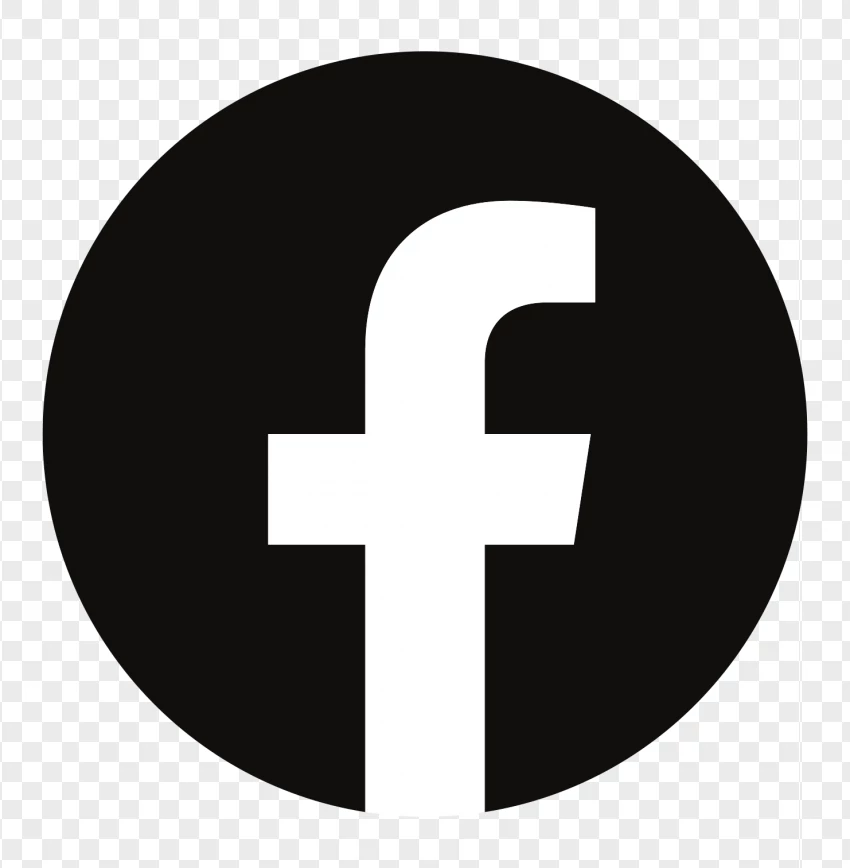 Facebook Black F Logo PNG Transparent Background