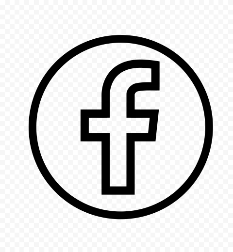 Facebook FB Logo Icon   Round Outline
