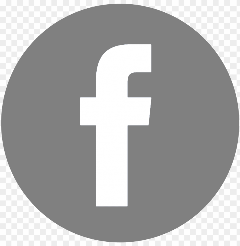 facebook icon png - facebook icon vector gray PNG image with transparent  background | TOPpng
