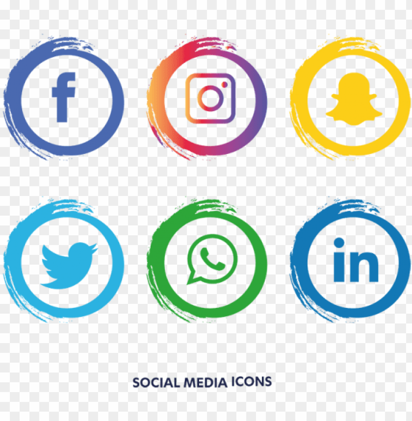 Set Of Popular Social Media Icons For Platforms PNG Transparent Background