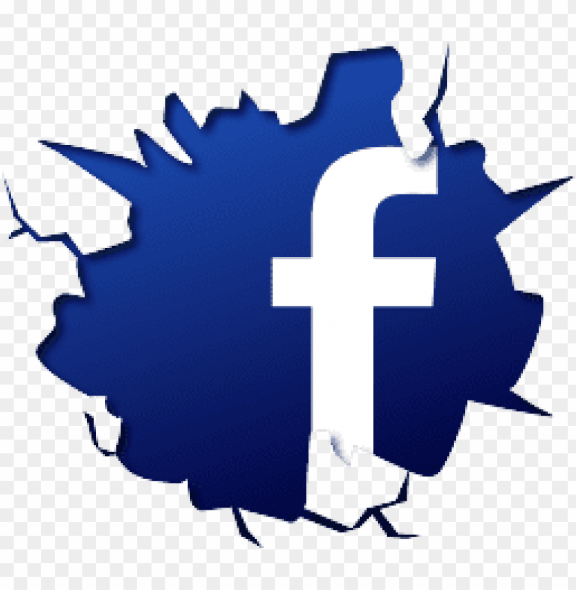 Facebook Logo Fb Crack Break Effect Png Free Png Images Toppng