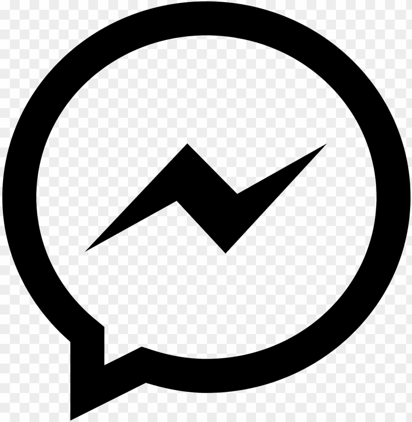 Facebook Messenger Logo Black And White Png Image With Transparent