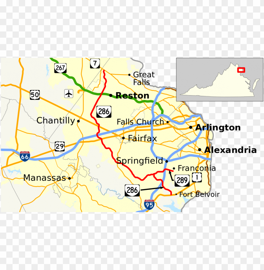 fairfax county map cities PNG transparent with Clear Background ID 436508