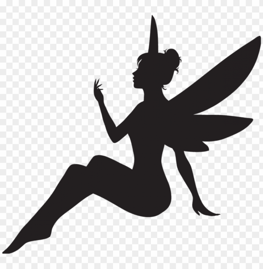 Fairy Silhouette PNG Transparent Background