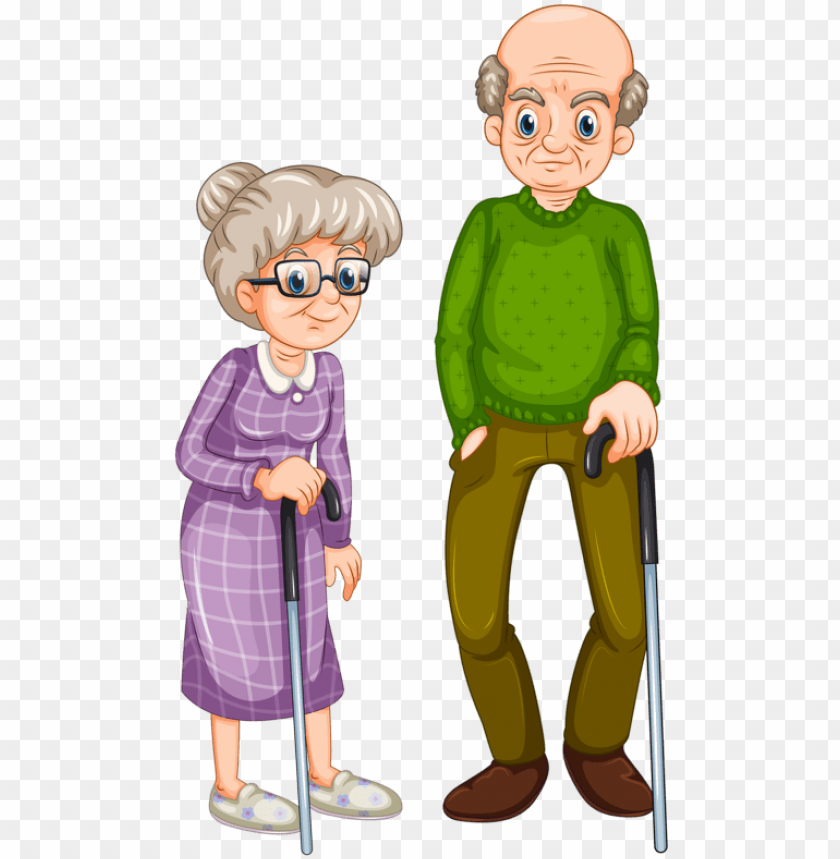 Grandma and grandpa isolated Royalty Free Vector Image