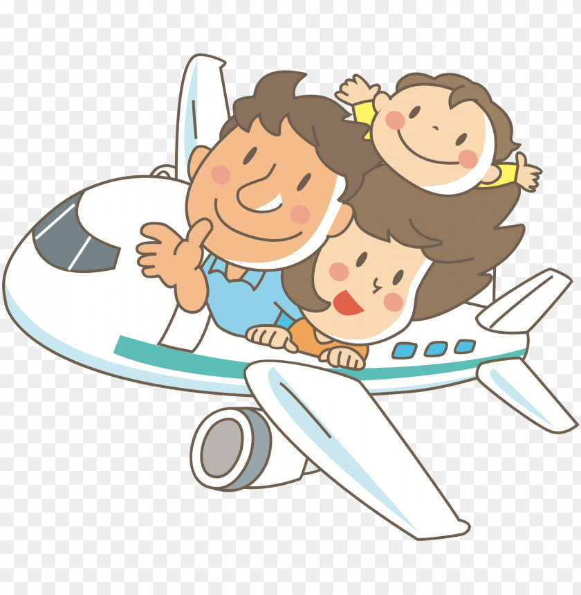 family in airplane PNG image with transparent background@toppng.com
