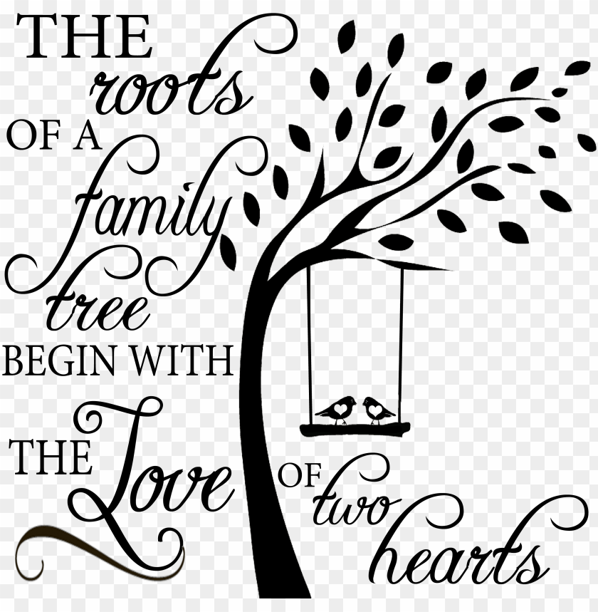 family roots sweetumswalldecals tree with birds on swing wall decal PNG transparent with Clear Background ID 184630