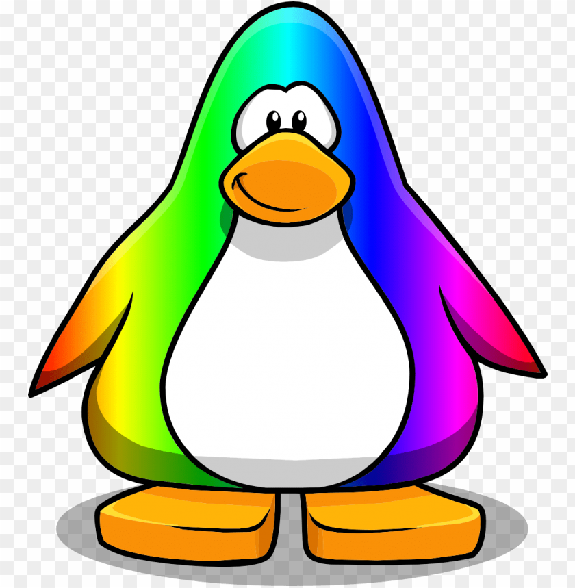 fanart rainbow penguin p p player card new club penguin rainbow pengui PNG transparent with Clear Background ID 216595