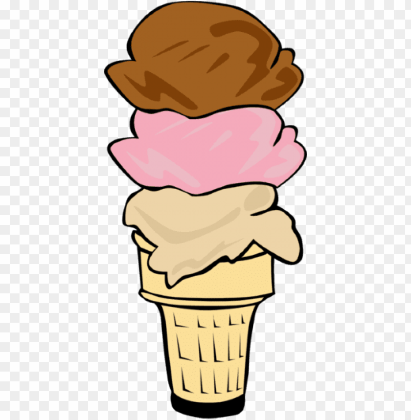 free PNG fast food desserts ice cream cone triple- ice cream cone PNG image with transparent background PNG images transparent