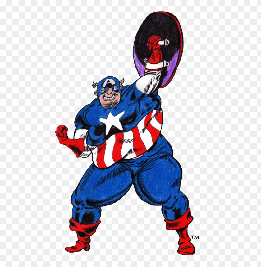 Fat Captain America - Captain America Easy To Draw PNG Transparent With Clear Background ID 230856