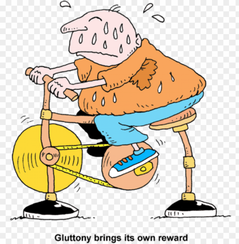 fat man on exercise bike PNG image with transparent background@toppng.com