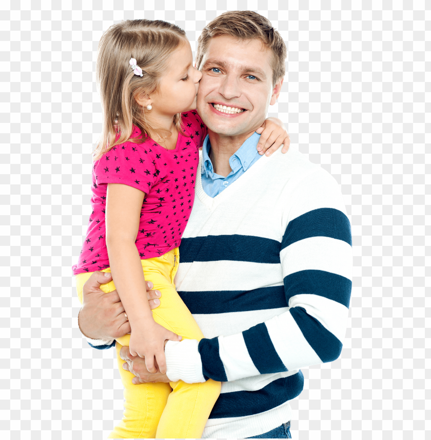 Transparent Background PNG Image Of Father And Daughter - Image ID 27569