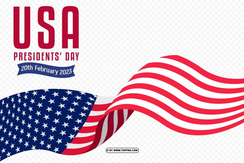 february 20 presidents day design with realistic usa flag png,presidents day png,happy presidents day png,president day clipart png,president day png,president day png images,president's day png