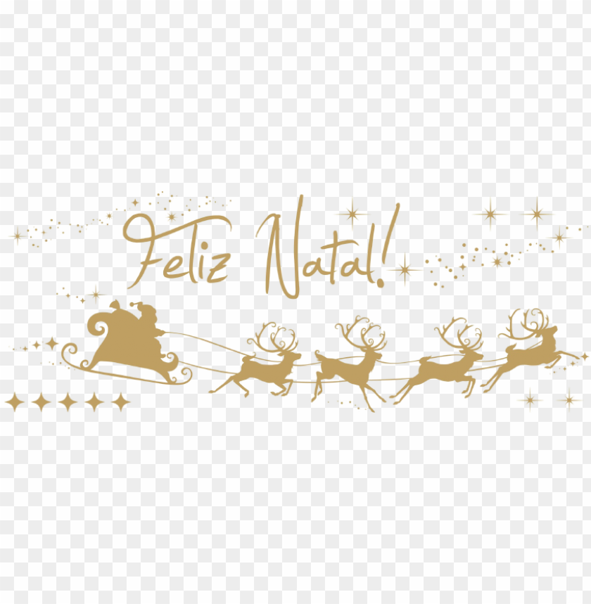 Feliz Natal Gold PNG Image With Transparent Background
