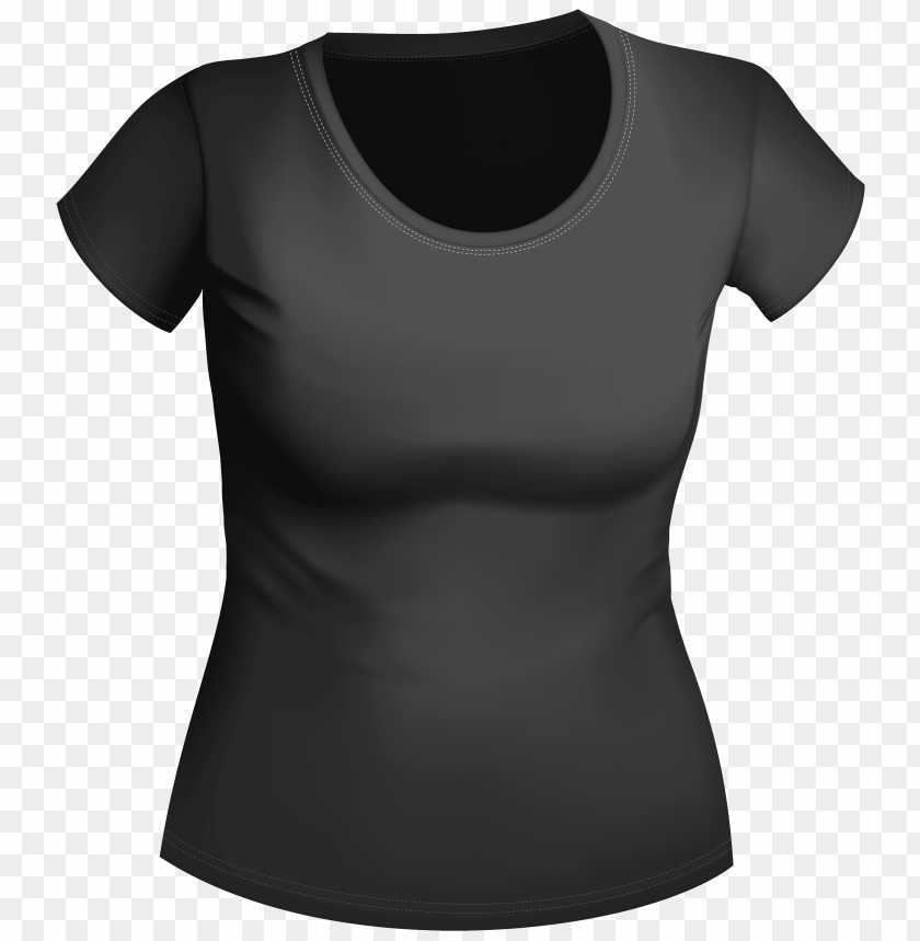 female black shirt clipart png photo - 32861