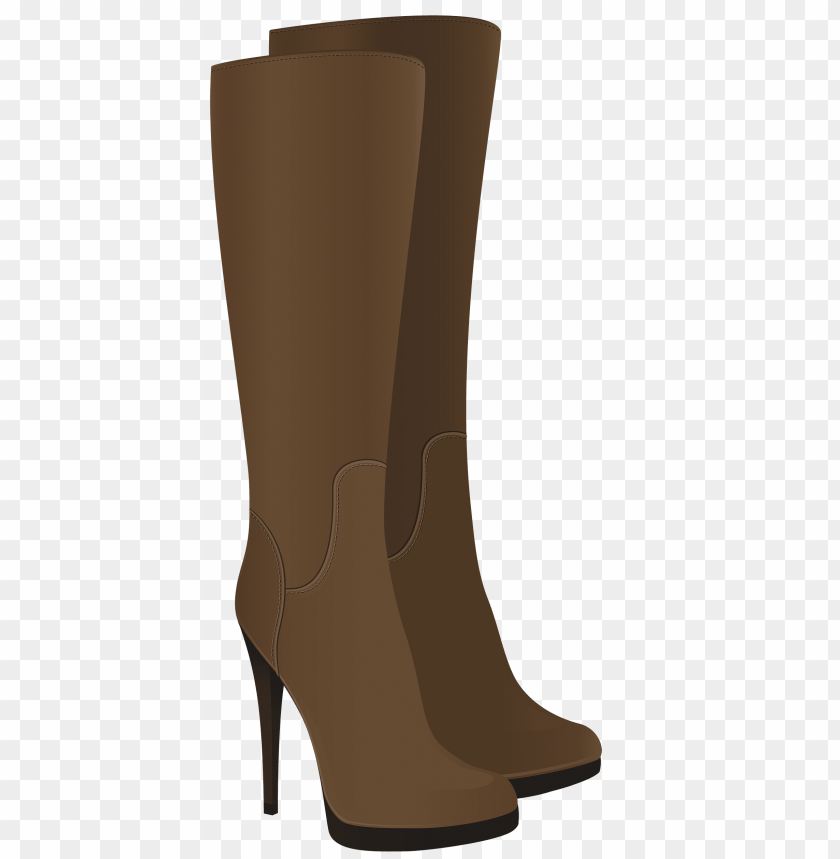 female brown boots clipart png photo - 33461