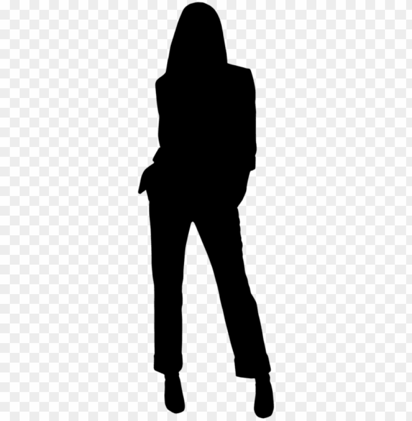 female silhouette standing png