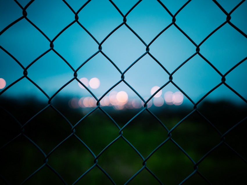 fence, mesh, grid, highlights, bokeh, blur