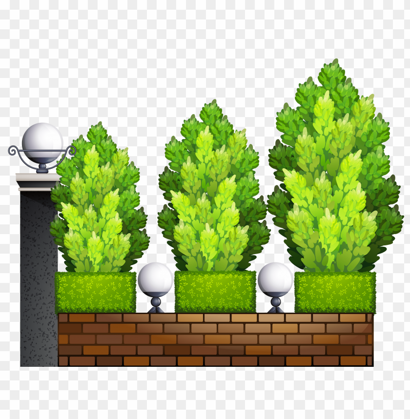 fence with plants clipart png photo - 32451