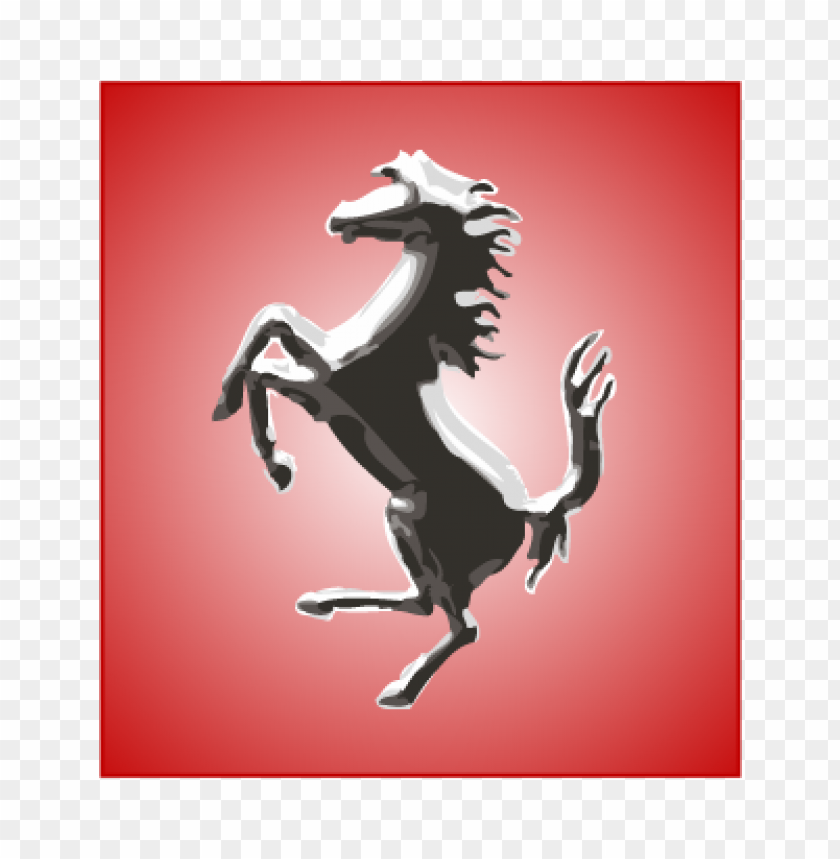  ferrari horse silver vector logo - 469566