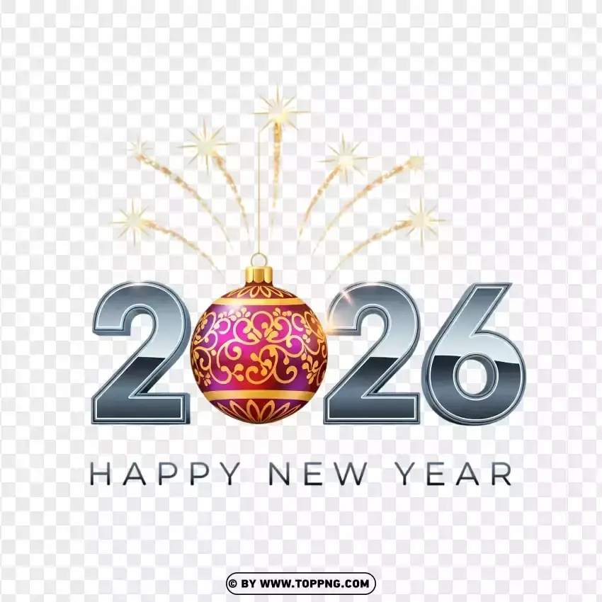 Festive 2026 celebration design with ornament and holiday theme