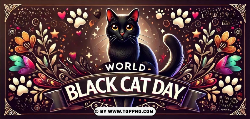 International Black Cat Day , World Black Cat Day , Black Cat,Kitten , Animal , Pet , Fun 