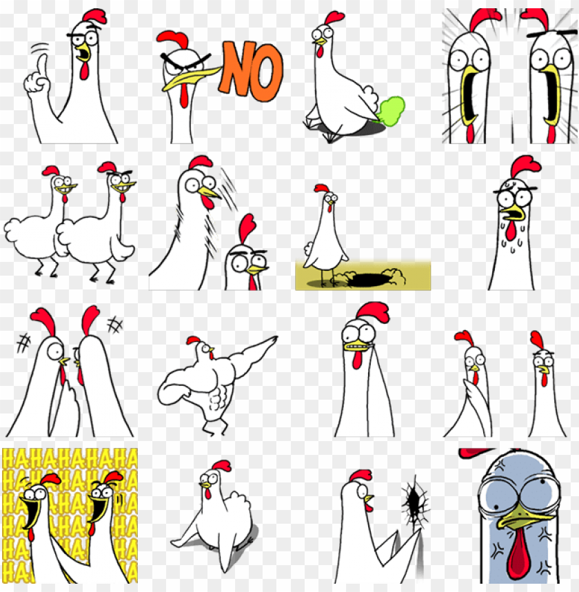 free PNG fiery chicken bro facebook stickers - fiery chicken bro sticker PNG image with transparent background PNG images transparent
