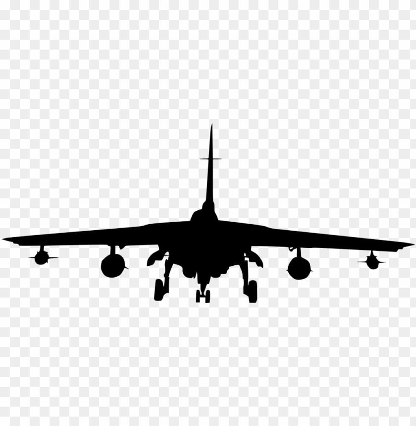 Transparent fighter plane front view silhouette PNG Image - ID 3499